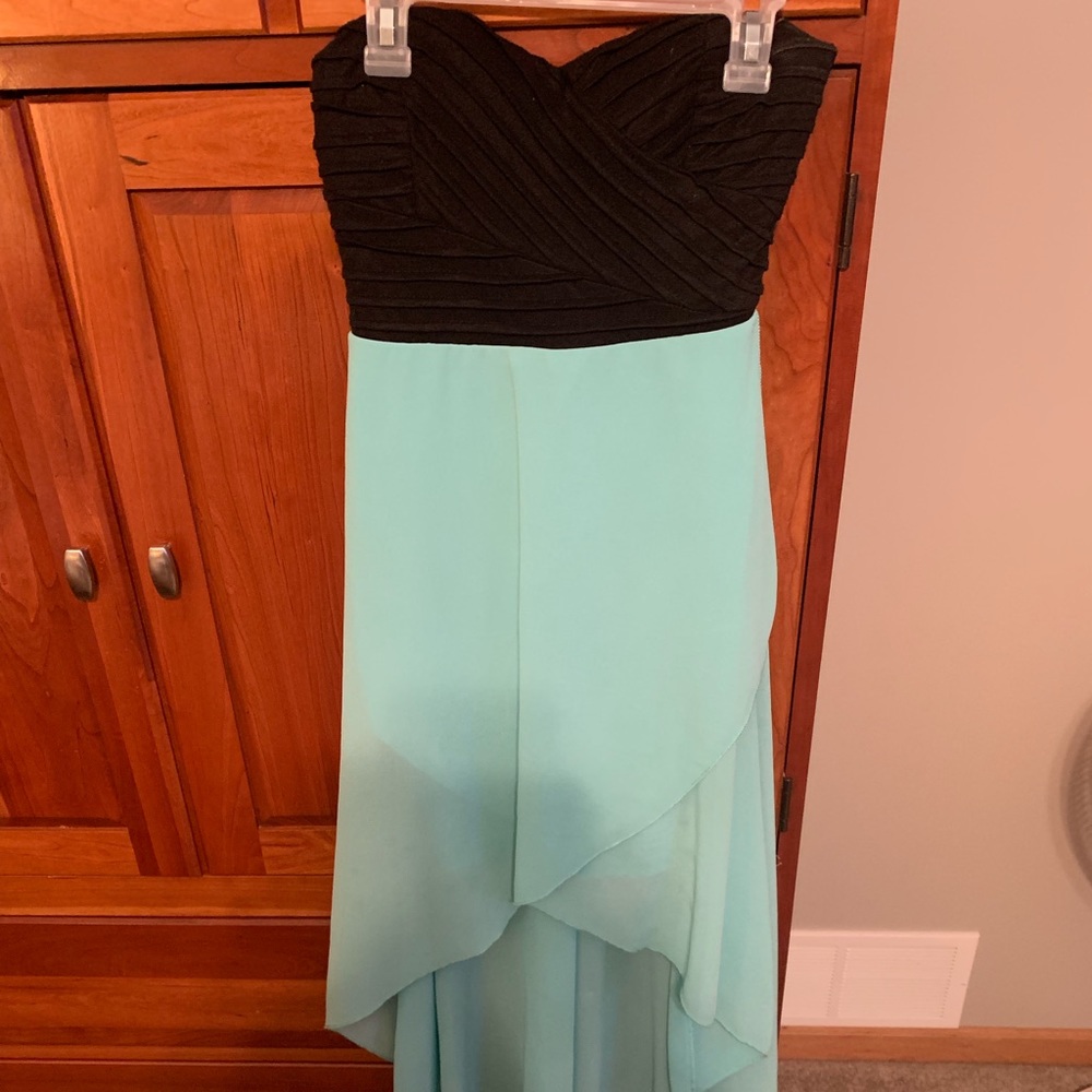 Strapless, high low dress